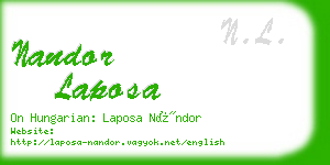 nandor laposa business card